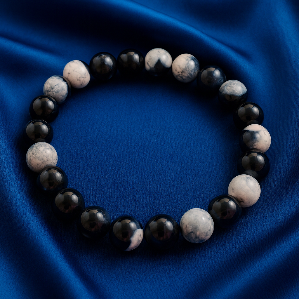Ocean Guardian Orca Agate Bracelet 🐋⚫⚪