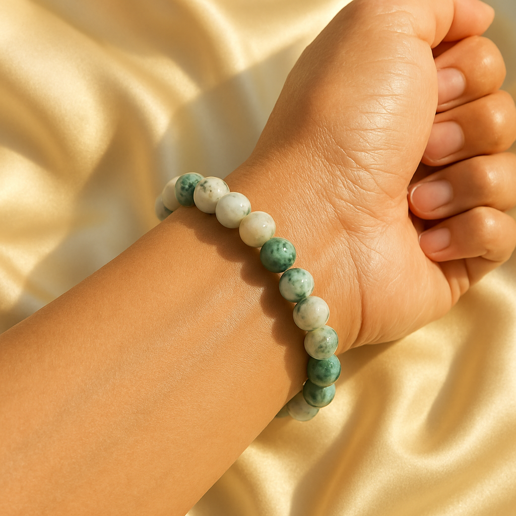 Evergreen Harmony Moss Agate Bracelet 🌿✨