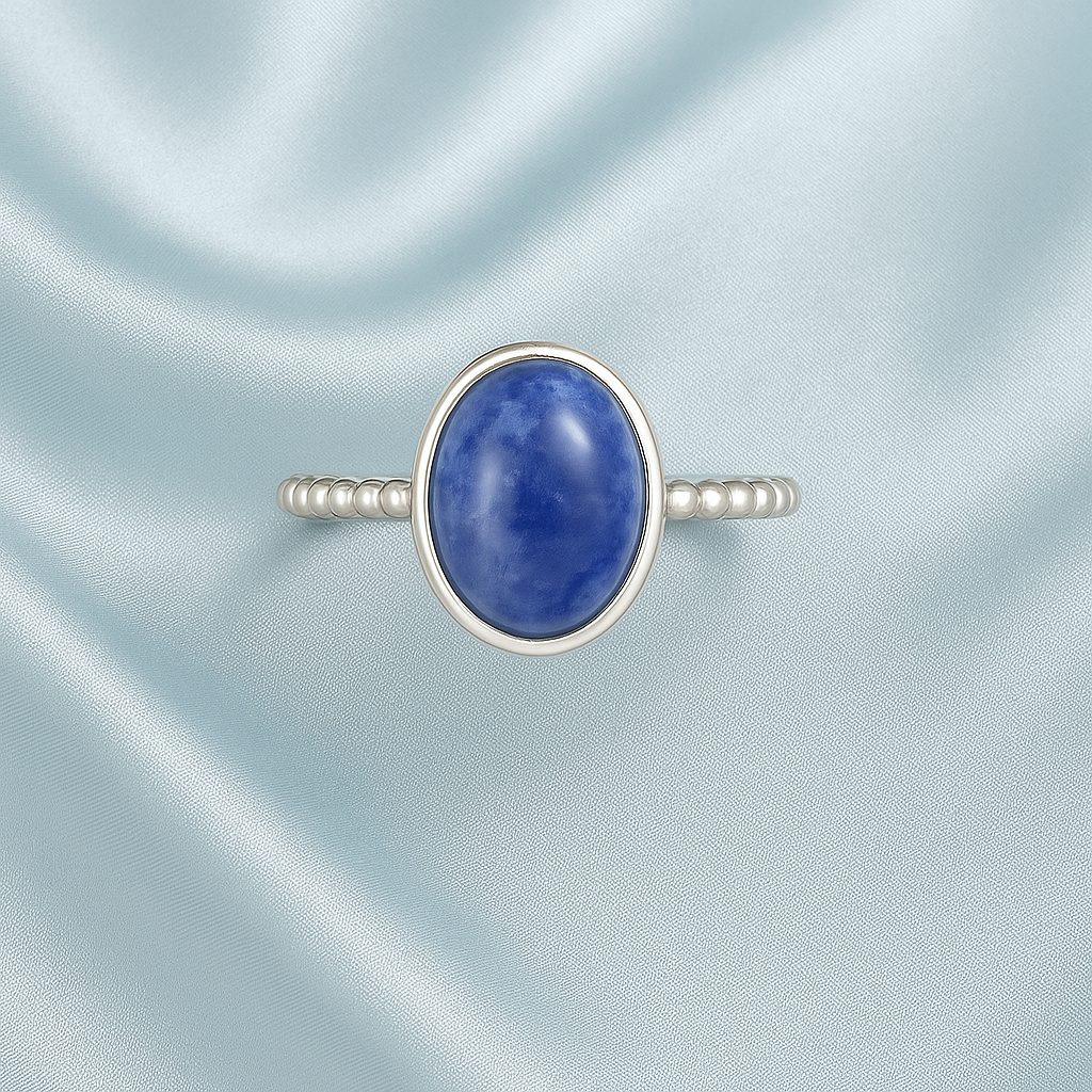 Celestial Tranquility Ring — Silver Blue Quartz