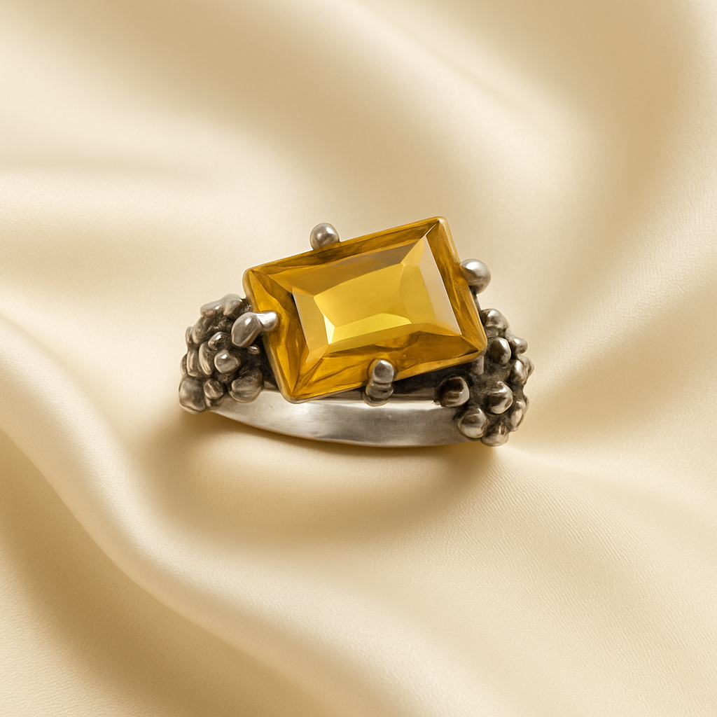 Golden Muse Ring — Citrine in Organic Silver