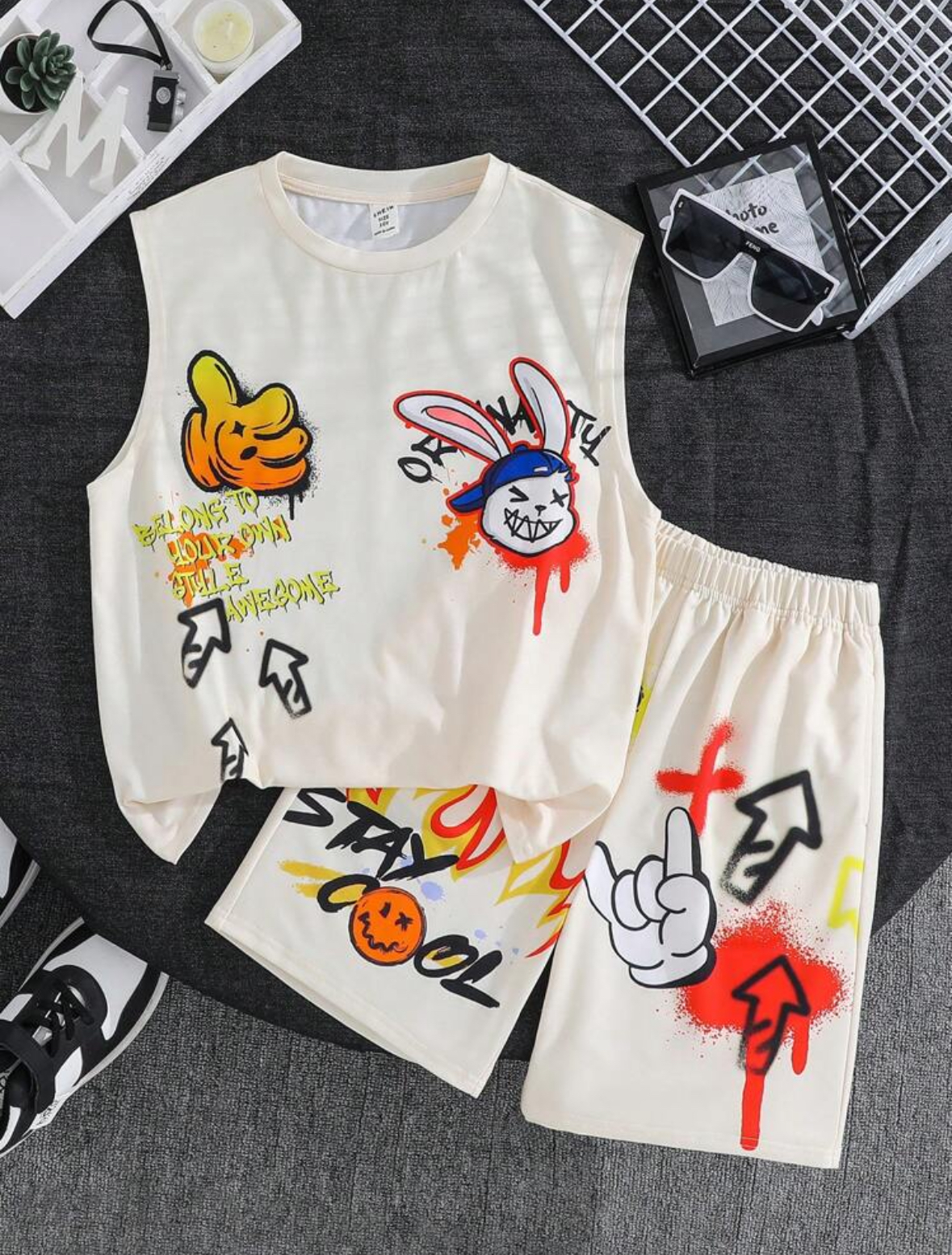 Kids' Graffiti Print Outfit