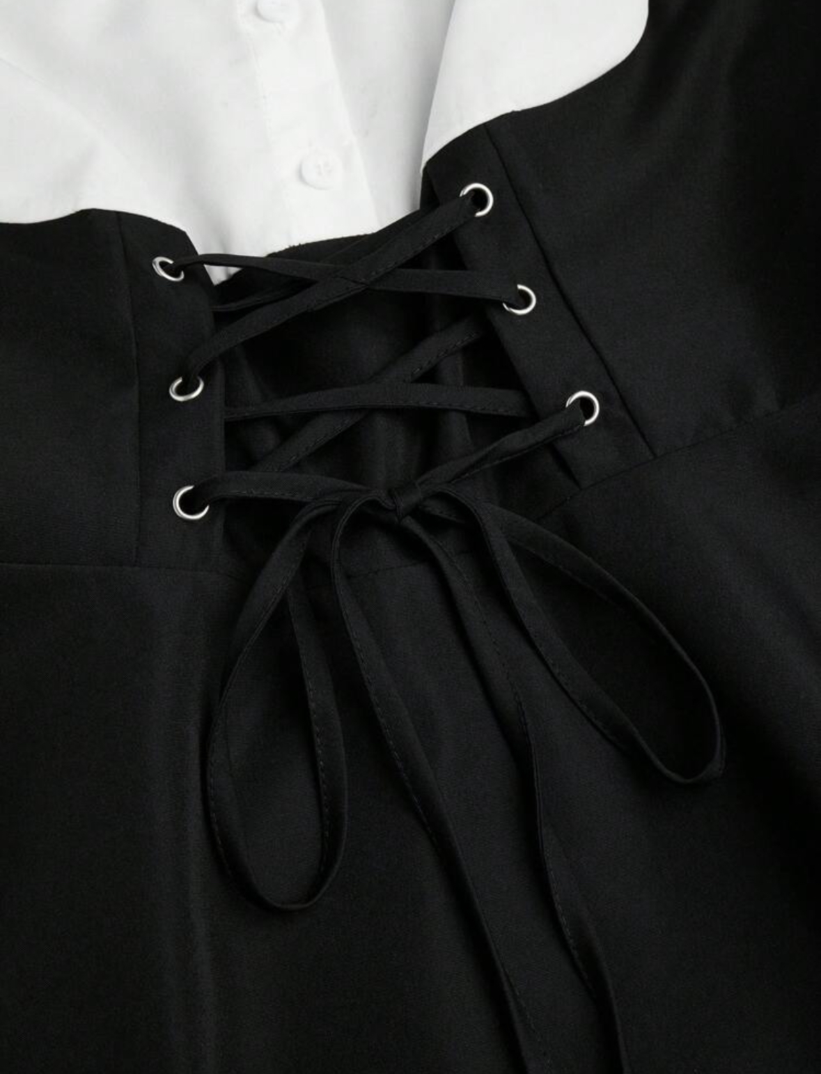 Vintage Style Black and White Blouse Set