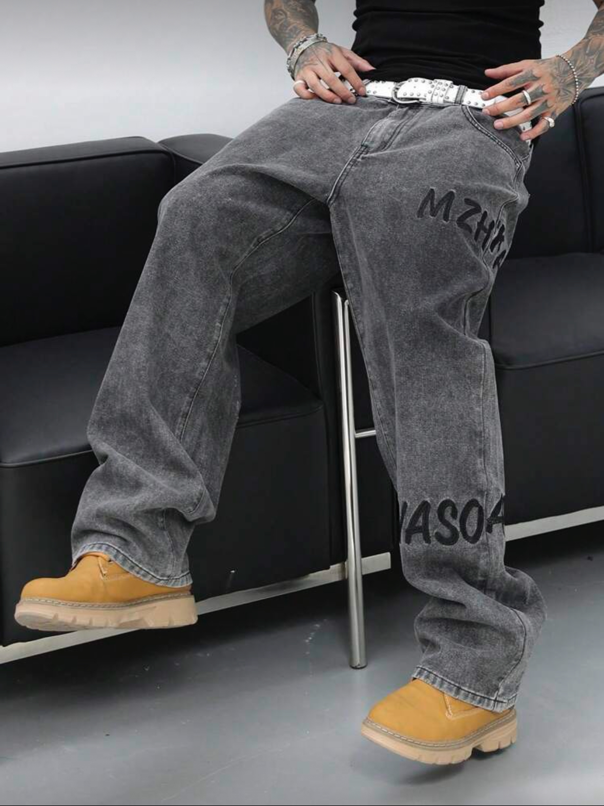 Vintage Loose Fit Washed Jeans