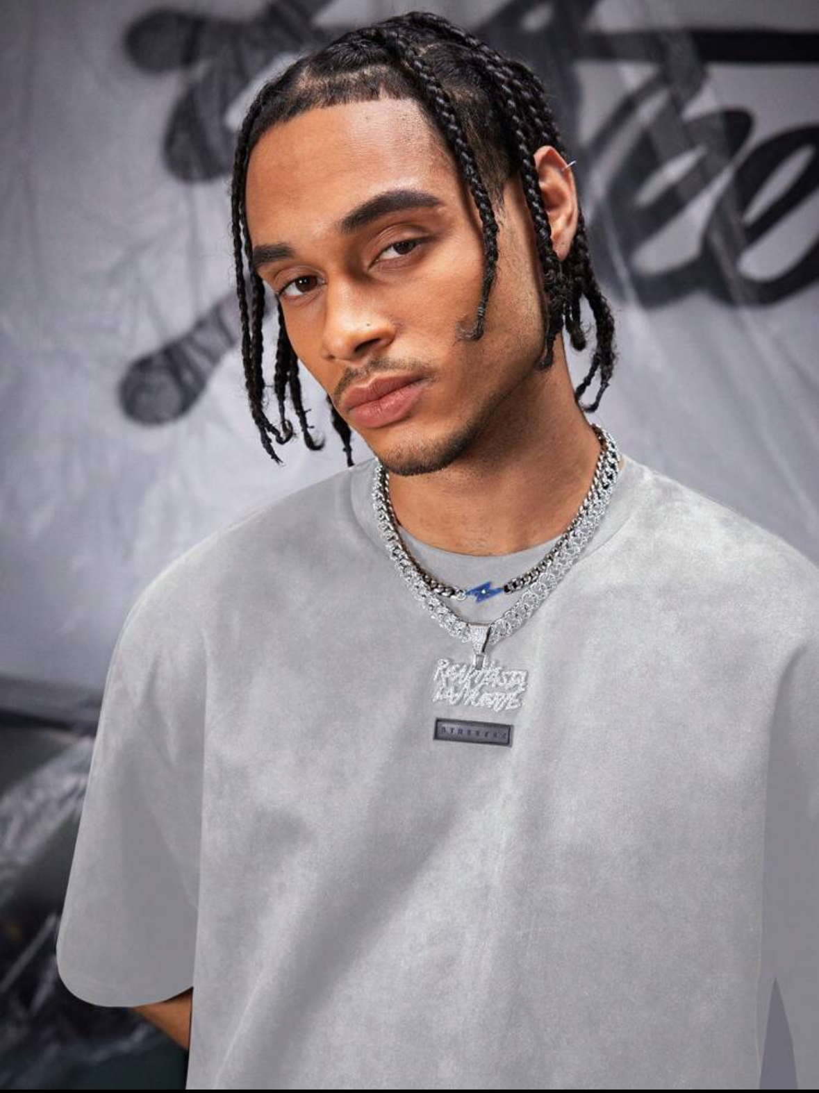 Oversized White '01' T-Shirt