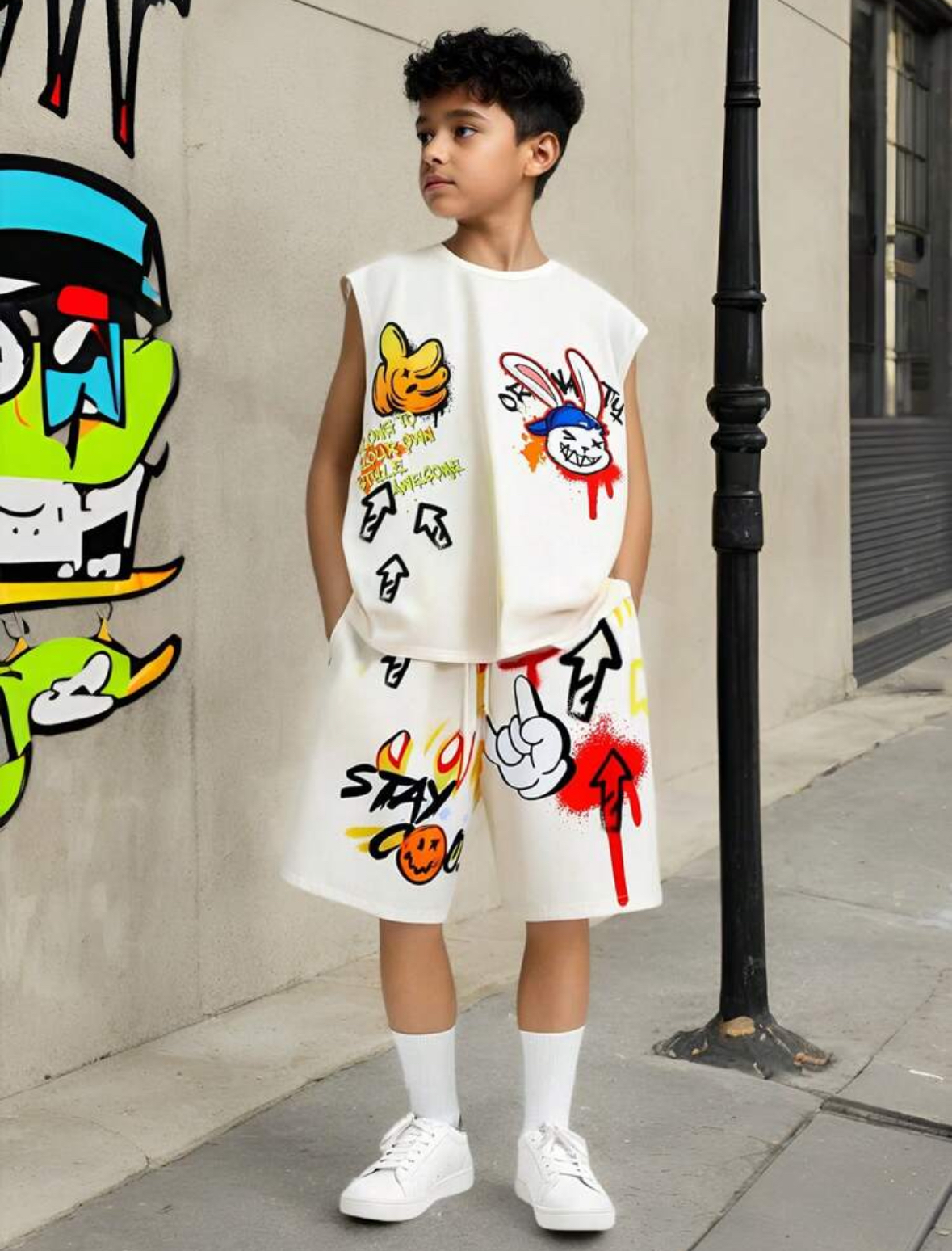 Kids' Graffiti Print Outfit