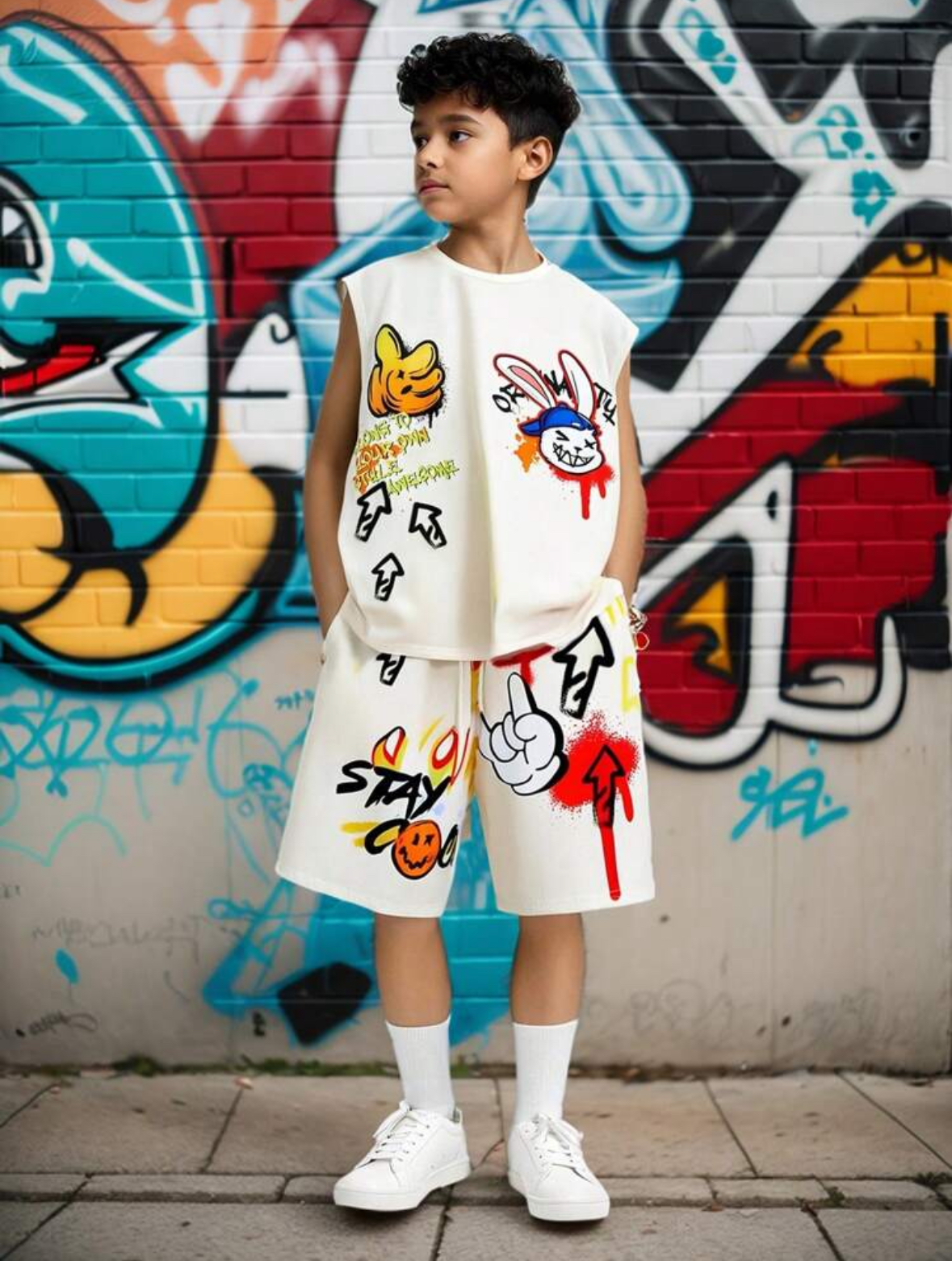 Kids' Graffiti Print Outfit