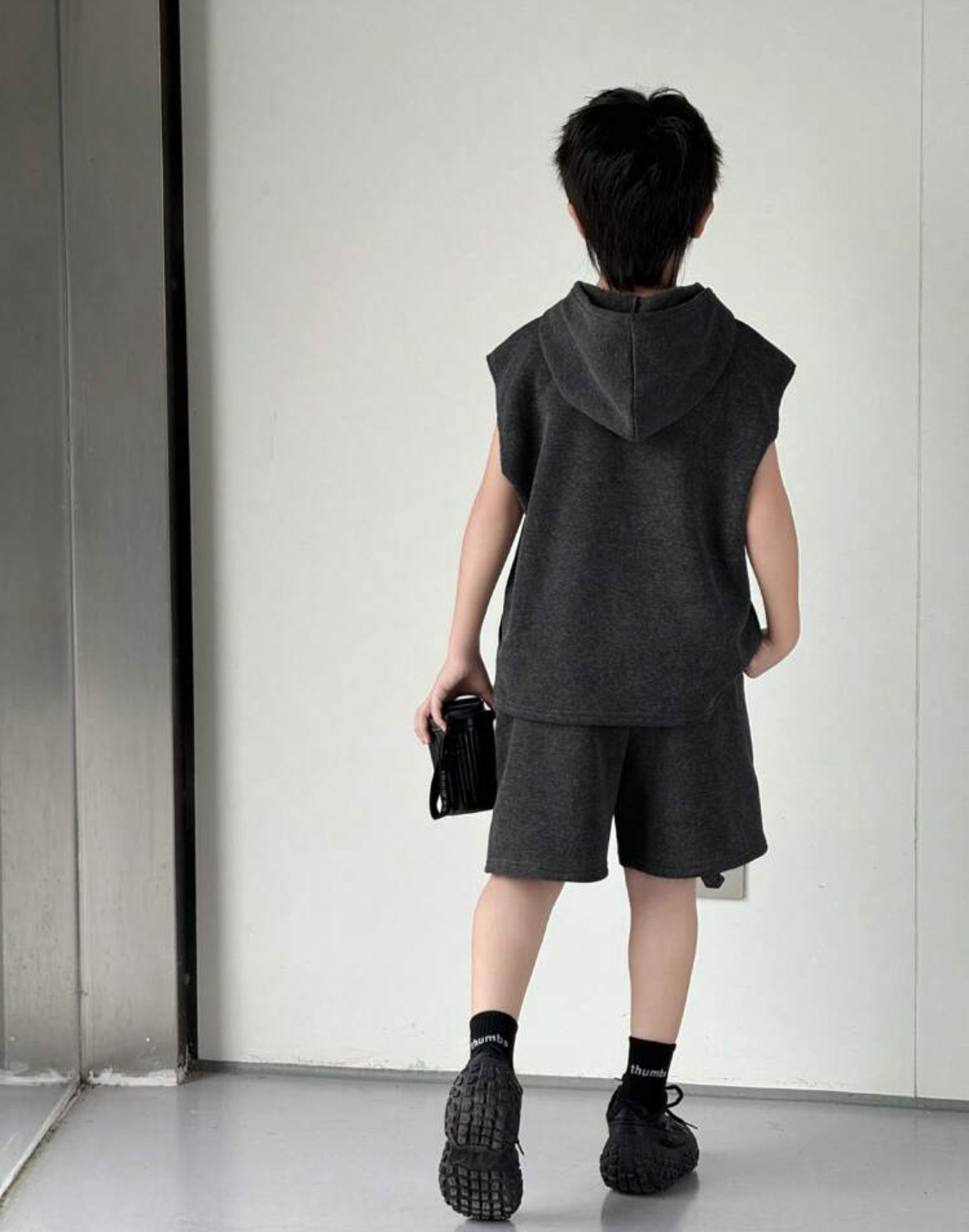 Kids' Sleeveless Hooded Tracksuit