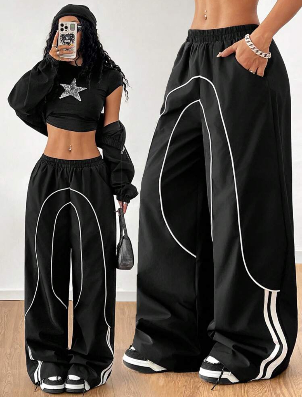 Women's Wide Leg Track Pants