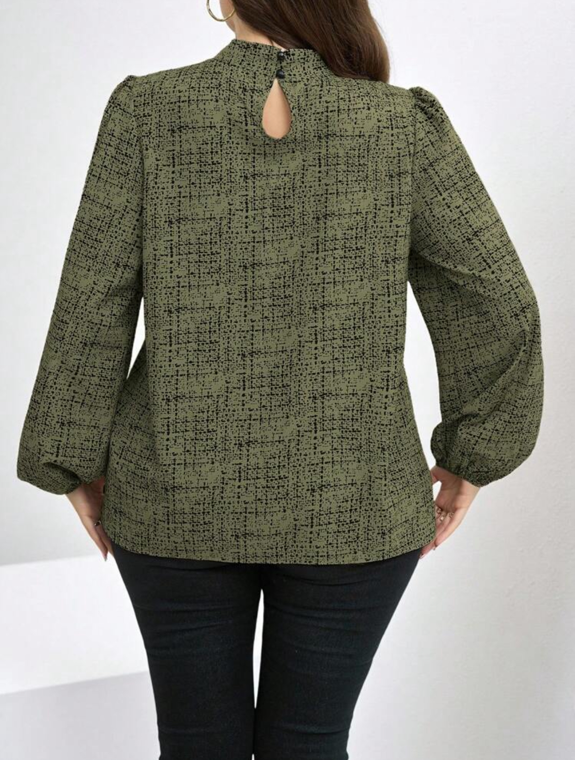 Tweed Long Sleeve Blouse