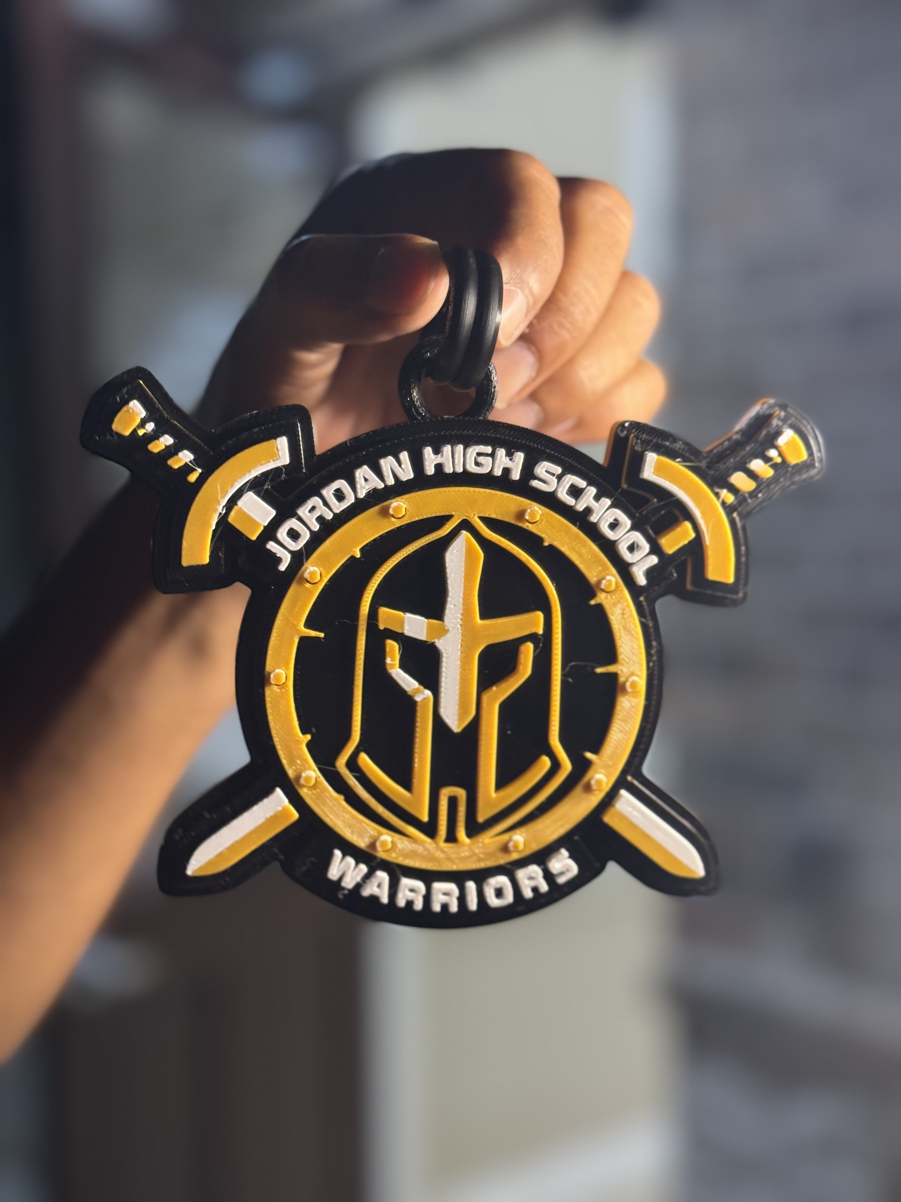 Jordan High School Warriors Hype Chain and Mascot Collectible