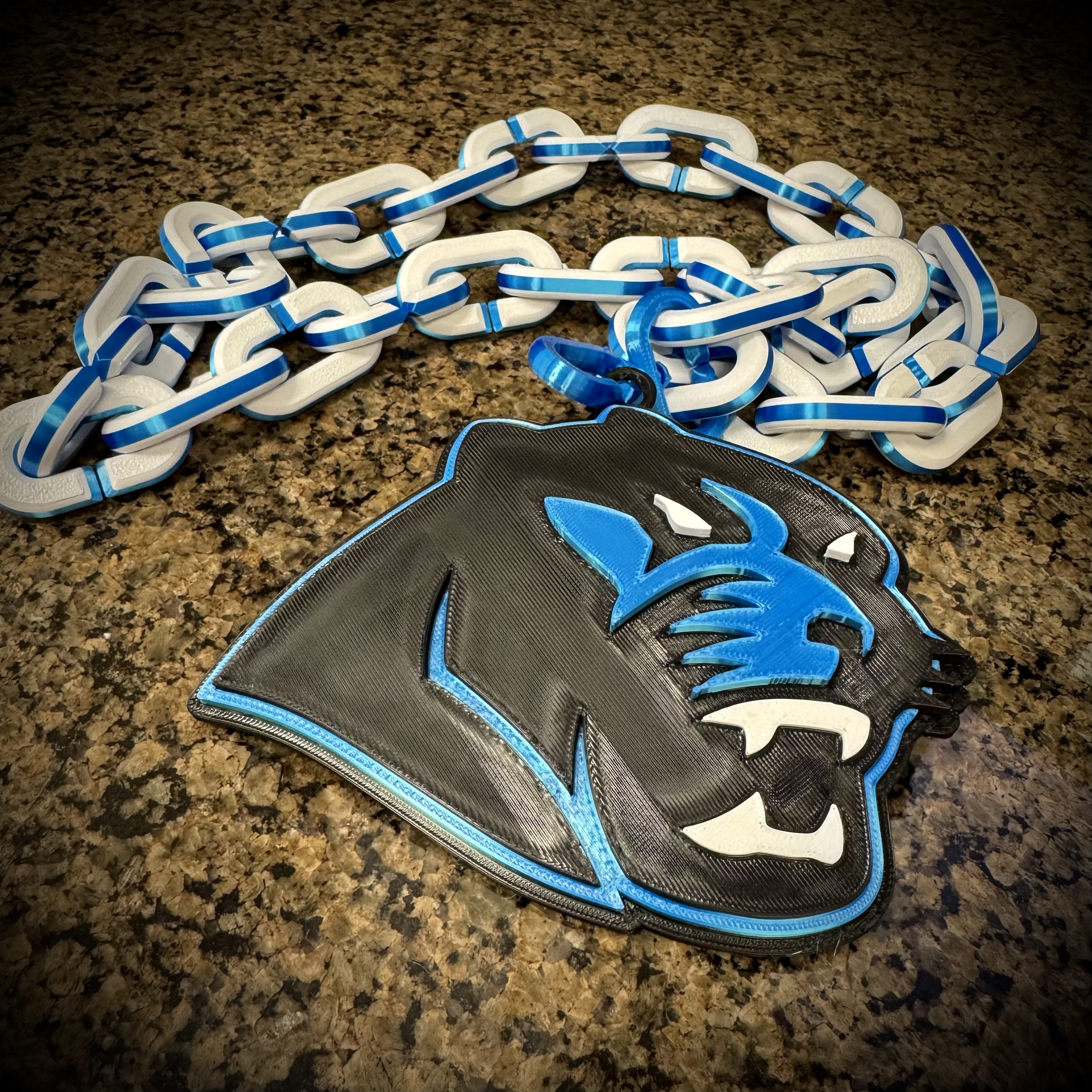 Paetow High School Silk Blue and Black Hype Chain and Pendant Collectible
