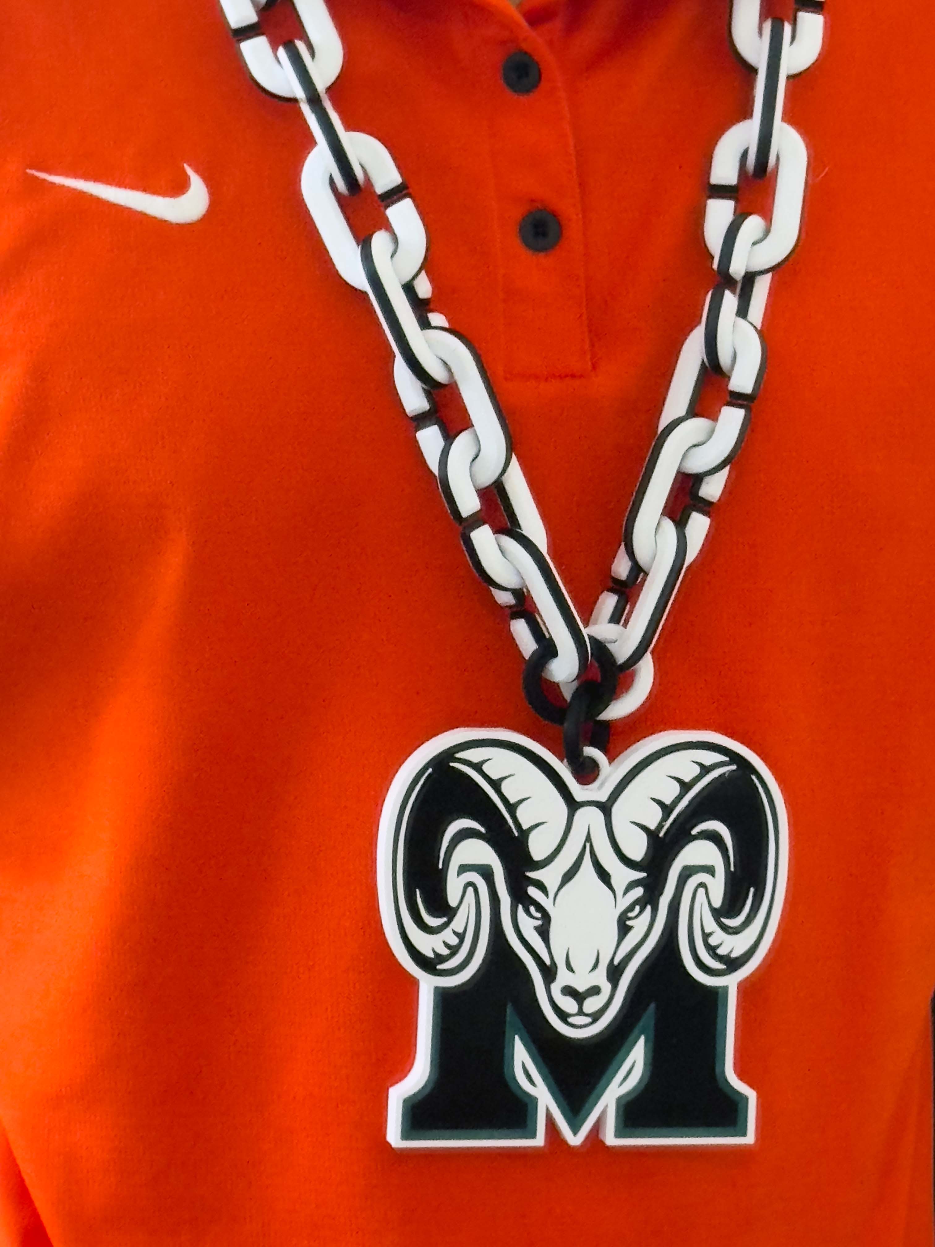 Mayde Creek Rams Mascot Pendant and Hype Chain Collectible