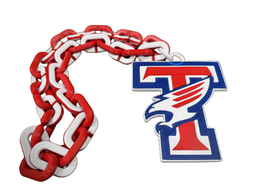 Tompkins Falcons High School Hype Spirit Chain and Pendant Collectible