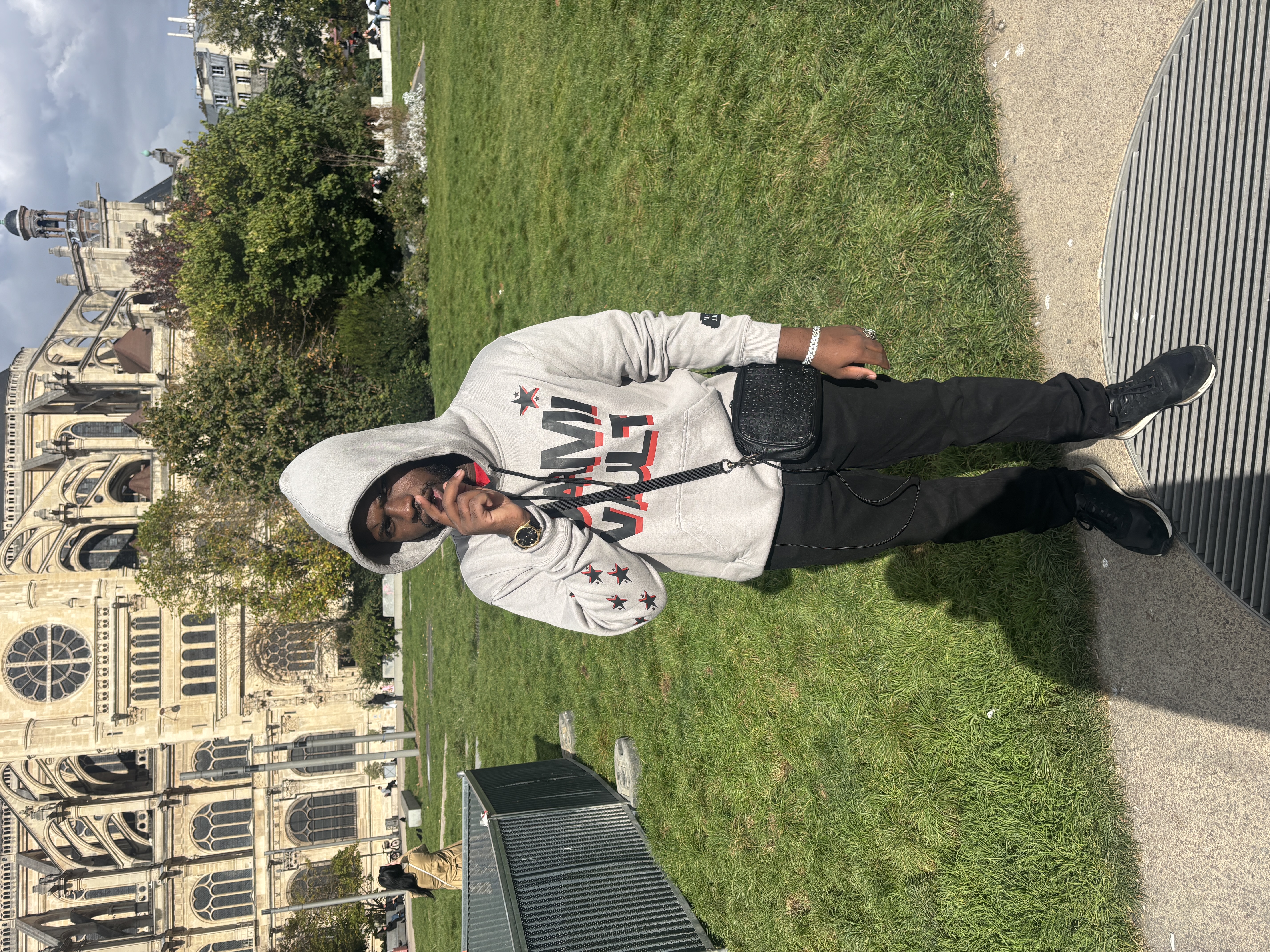 Grey Graphic Hoodie