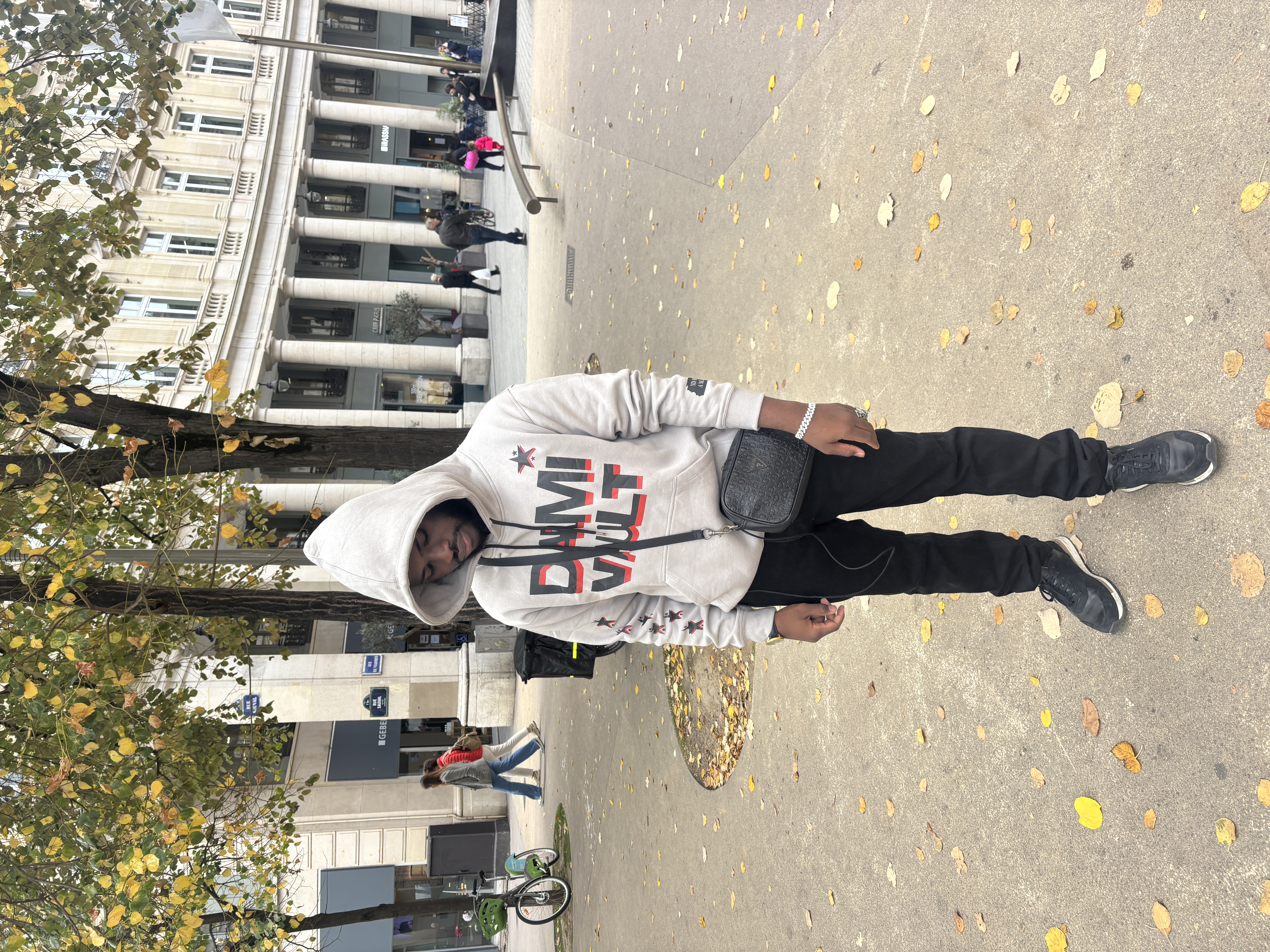 Grey Graphic Hoodie