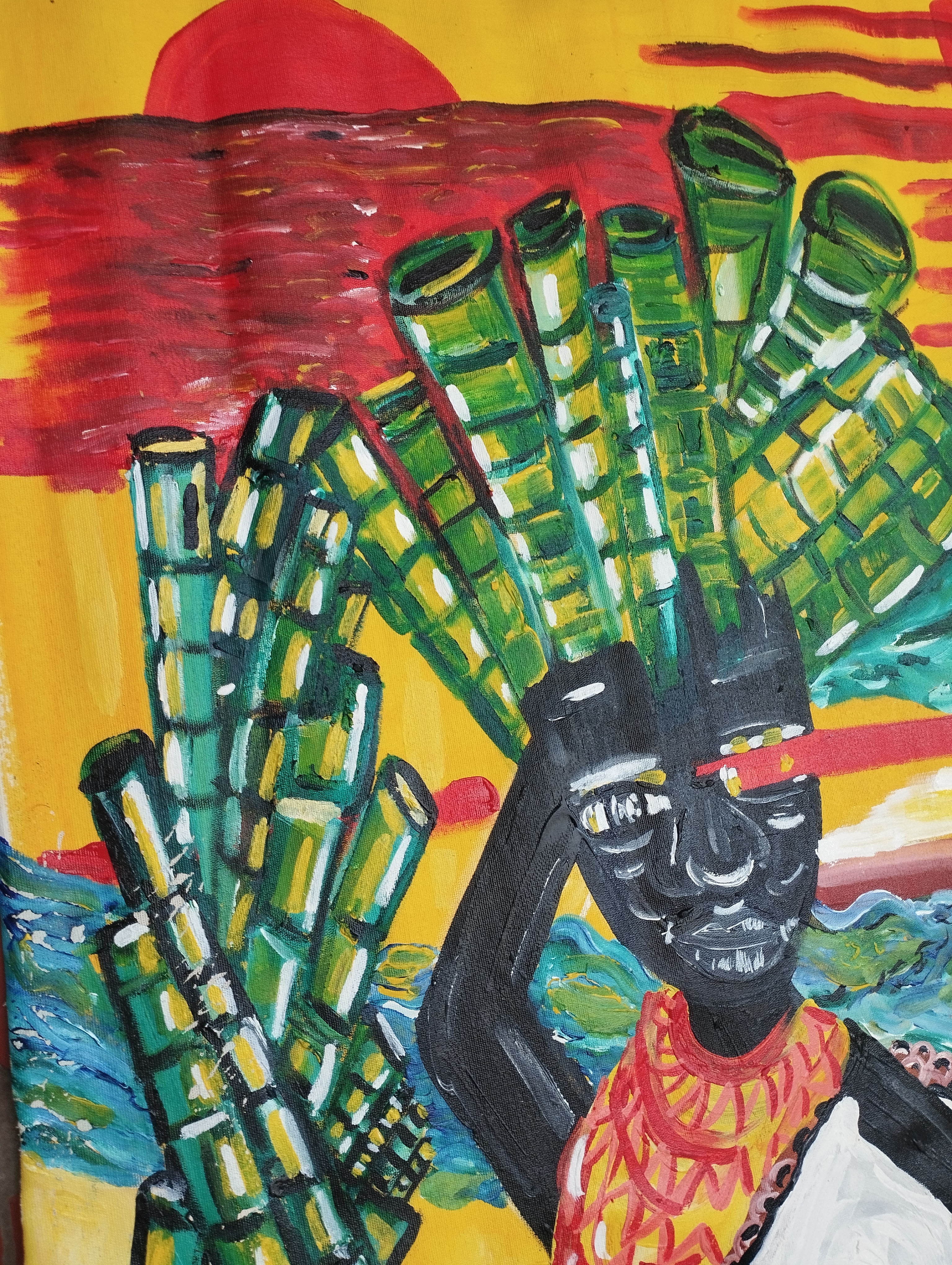 Lavadeiras: rio em mar de bambus