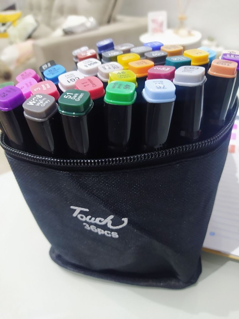 Conjunto de Marcadores Touch 36 peças