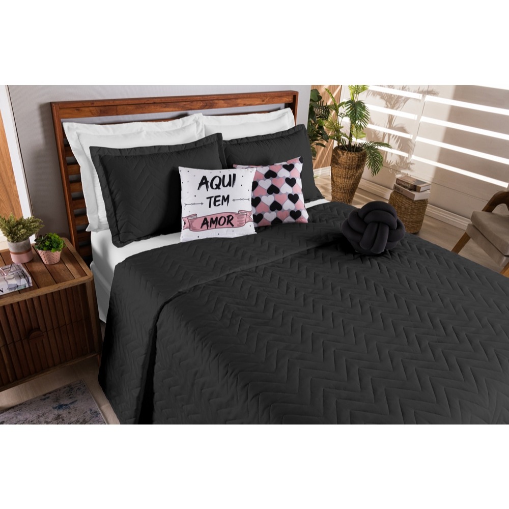 🛏️ Kit Cobre Leito Dupla Face Paris Queen 08 Peças - Luxo e Conforto para Seu Quarto!