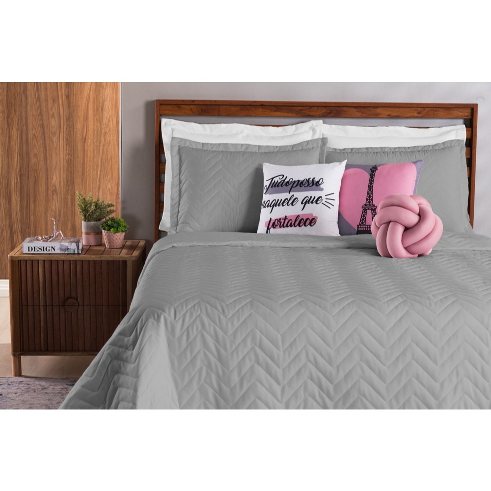 🛏️ Kit Cobre Leito Dupla Face Paris Queen 08 Peças - Luxo e Conforto para Seu Quarto!