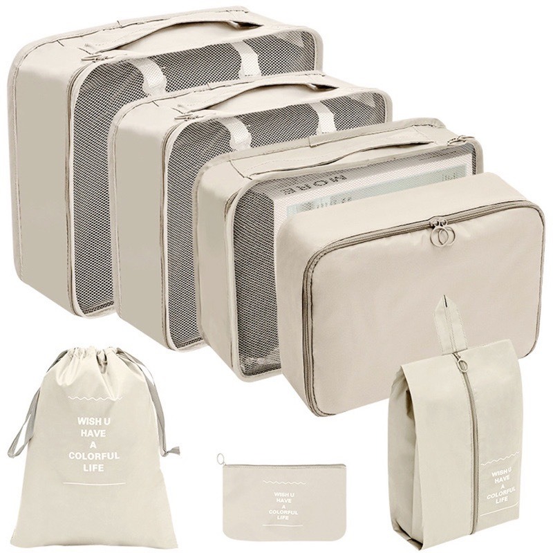 ✈️ Kit 7 Peças Bolsas Organizadoras para Mala – Sua Viagem Perfeita Começa Aqui!