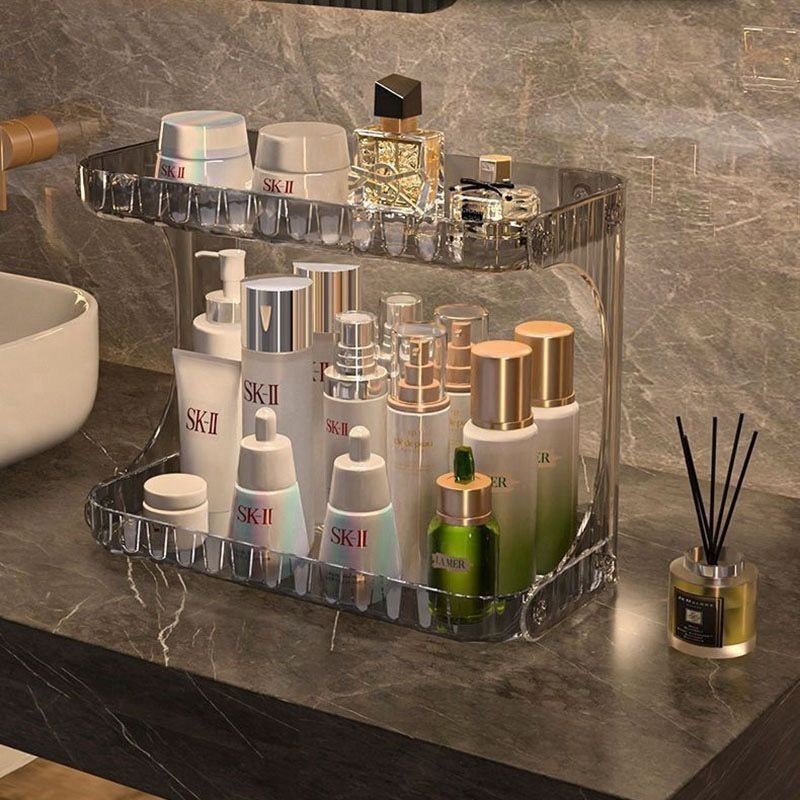 💎 Organizador de Maquiagem e Skincare em Acrílico - Prateleira Multifuncional de Grande Capacidade