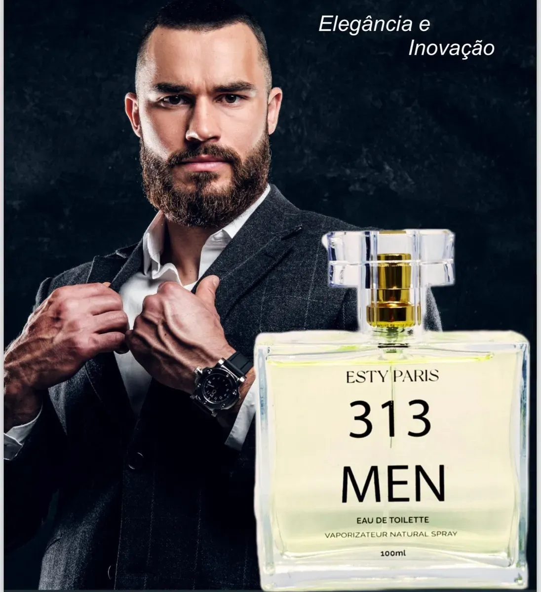 313 Men Fragancia Paris 100ml – Perfume Masculino com Feromônio | A Essência Mais Vendida para Sedução e Confiança