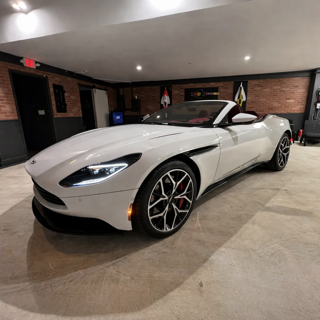 Aston Martin DB11 – Stratus White on Ox Blood Red