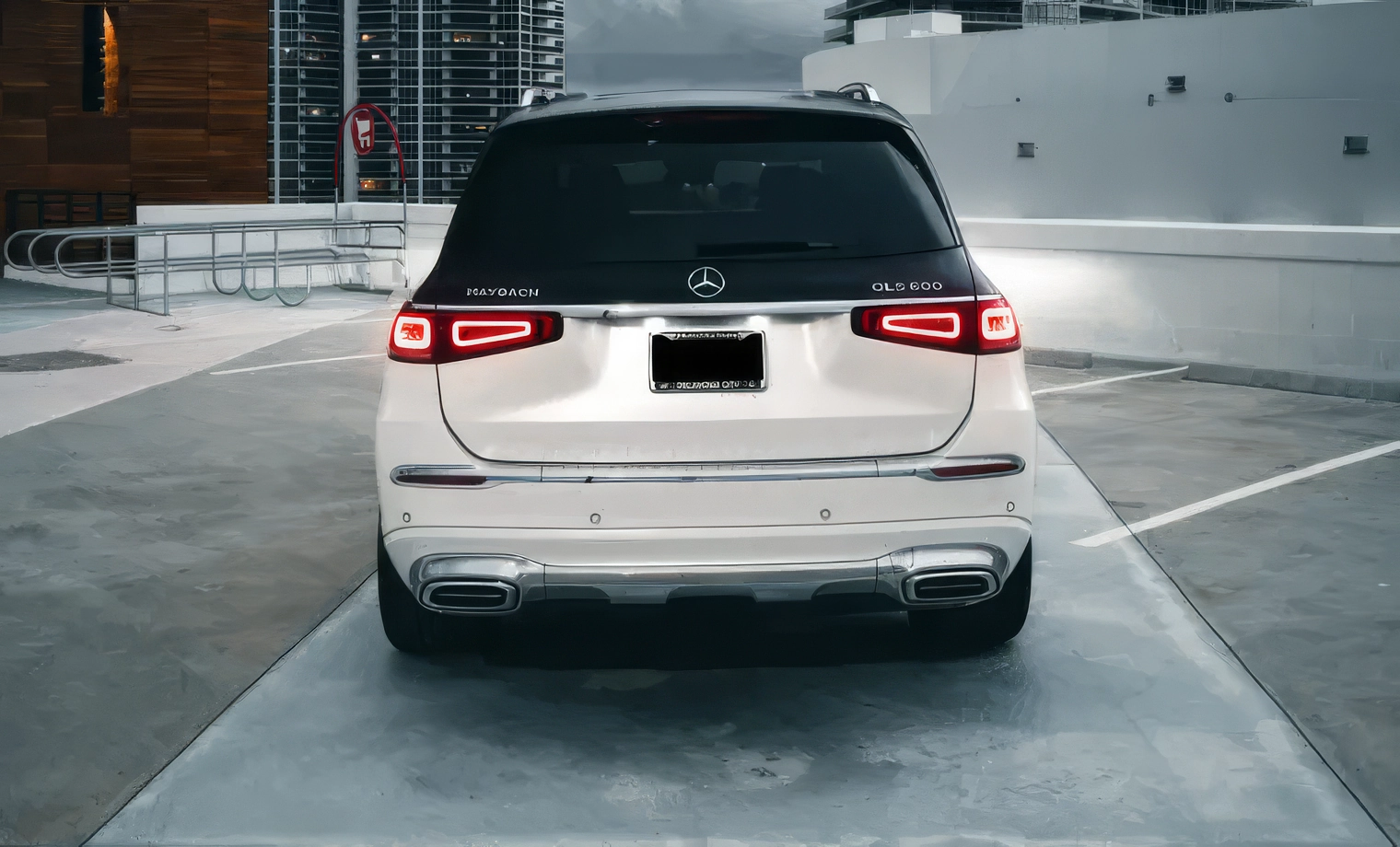 Maybach GLS 600 – Obsidian Black Metallic & Diamond Bright White on Black & Porcelain 