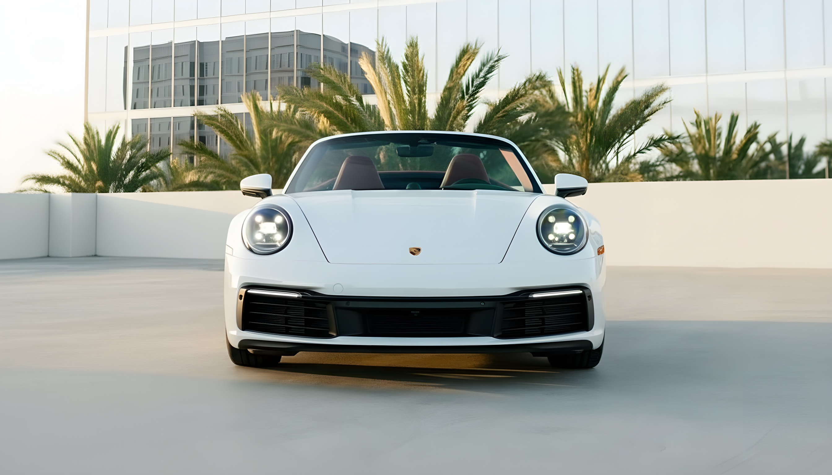 Porsche 911 Carrera 4S Cabriolet (992) - Carrara White Metallic on Bordeaux Red