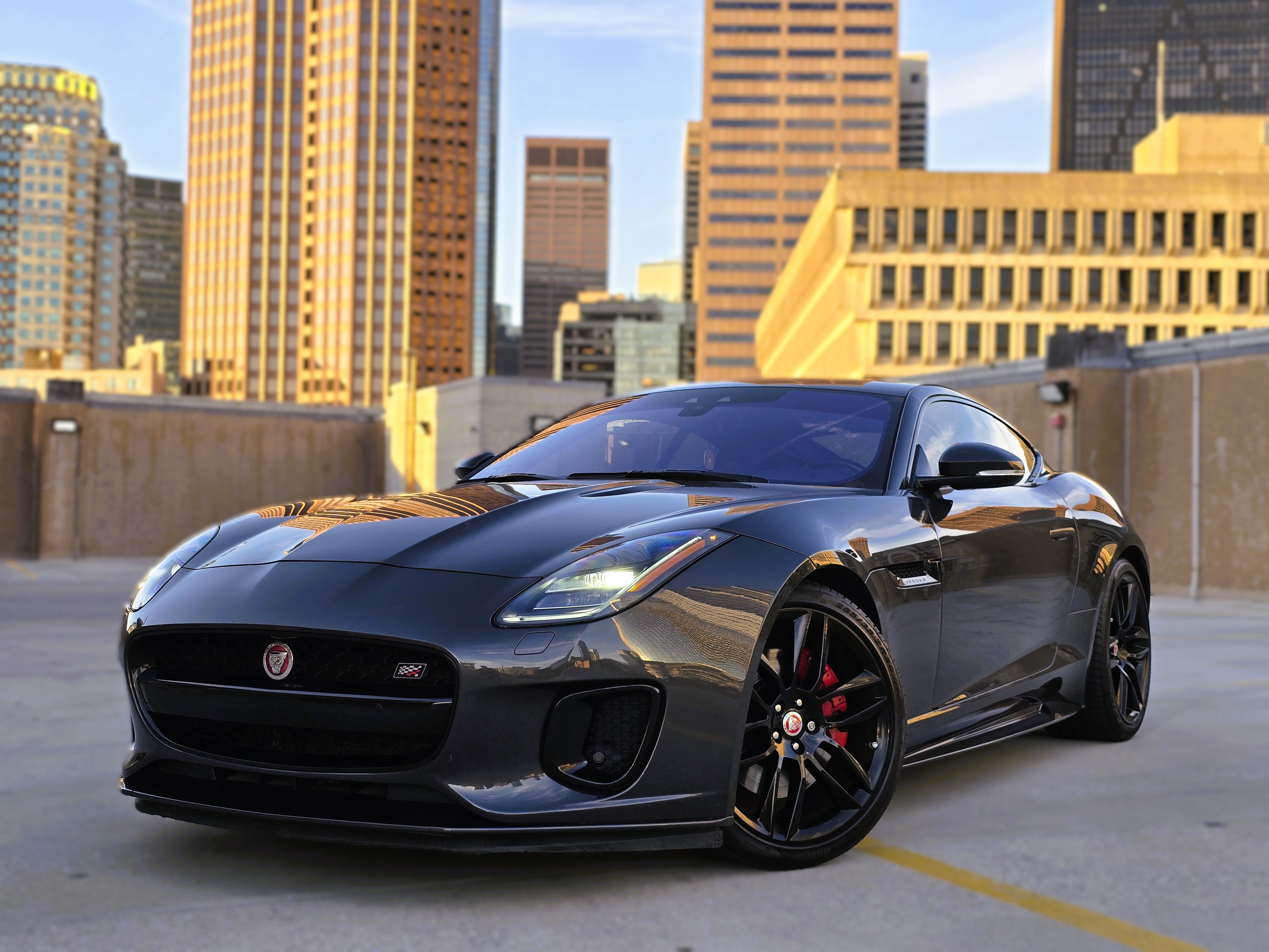 Jaguar F-Type Coupe - Dark Metallic Gray on Black