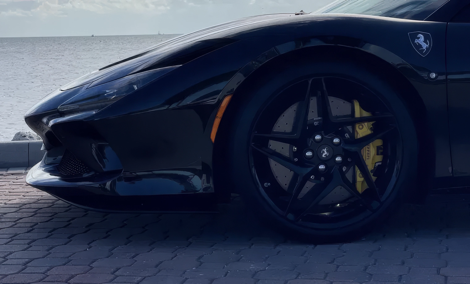 Ferrari F8 Tributo — Nero on Cuoio (Black on Tan)