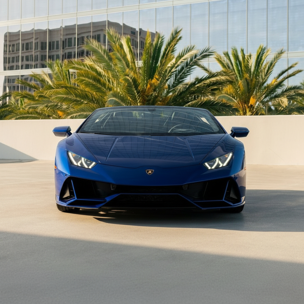 Lamborghini Huracán Evo Spyder - Blu Nethuns on Nero & Rosso (Deep Metallic Blue on Black & Red) 