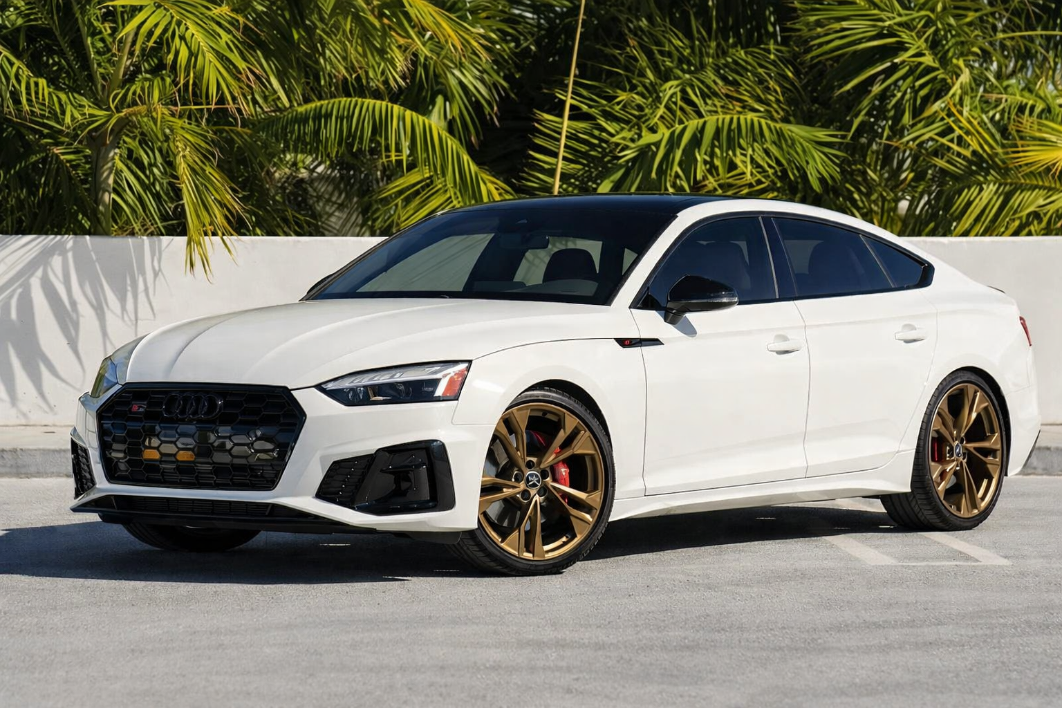 Audi S5 – Glacier White Metallic on Magma Red