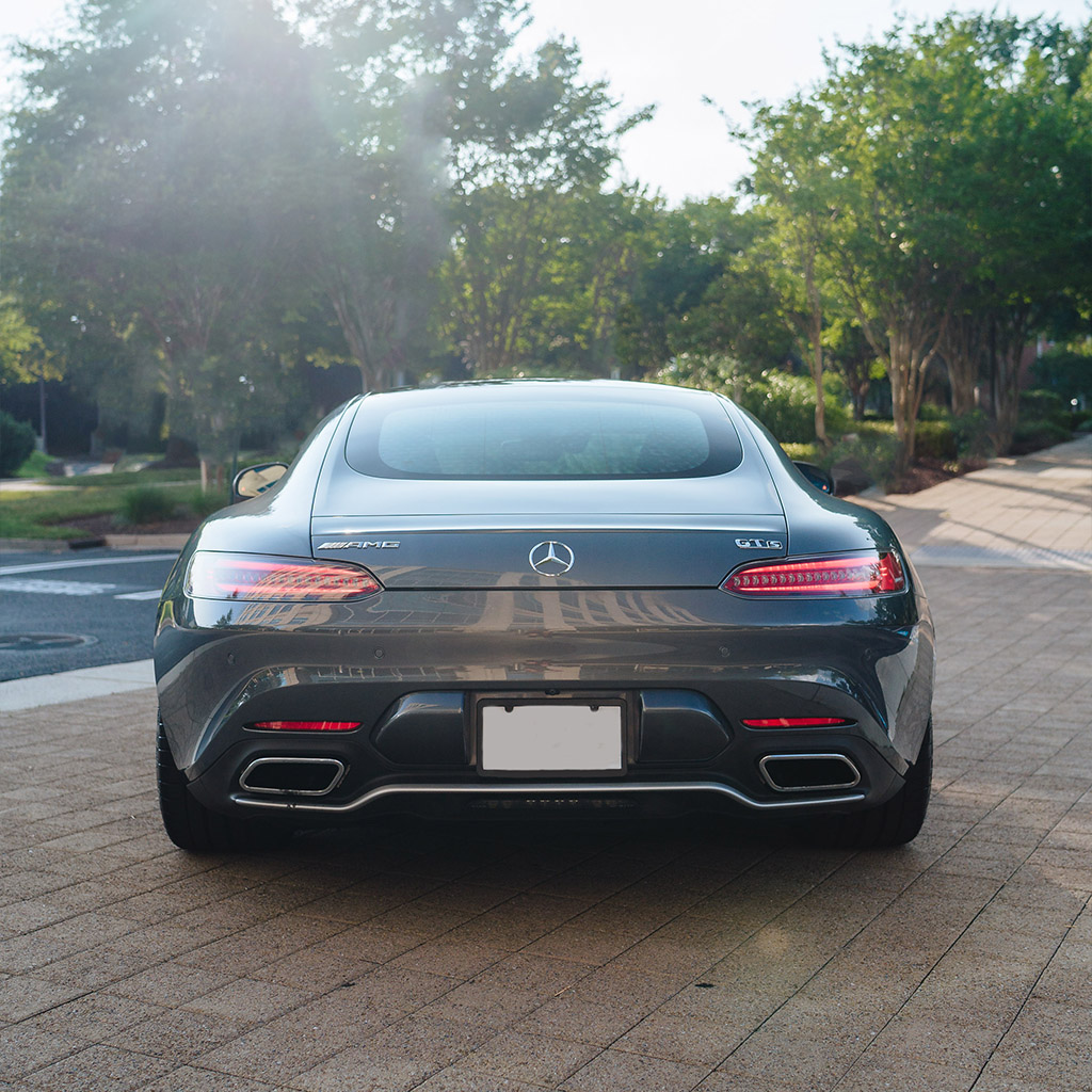 Mercedes-AMG GT S Coupe — Selenite Grey Metallic on Red Pepper & Black
