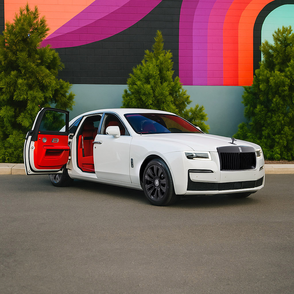 Rolls-Royce Ghost — Arctic White on Mugello Red & Black