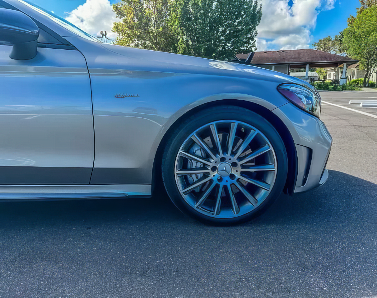 Mercedes-Benz C43 AMG - Mojave Silver on Saddle Brown & Black