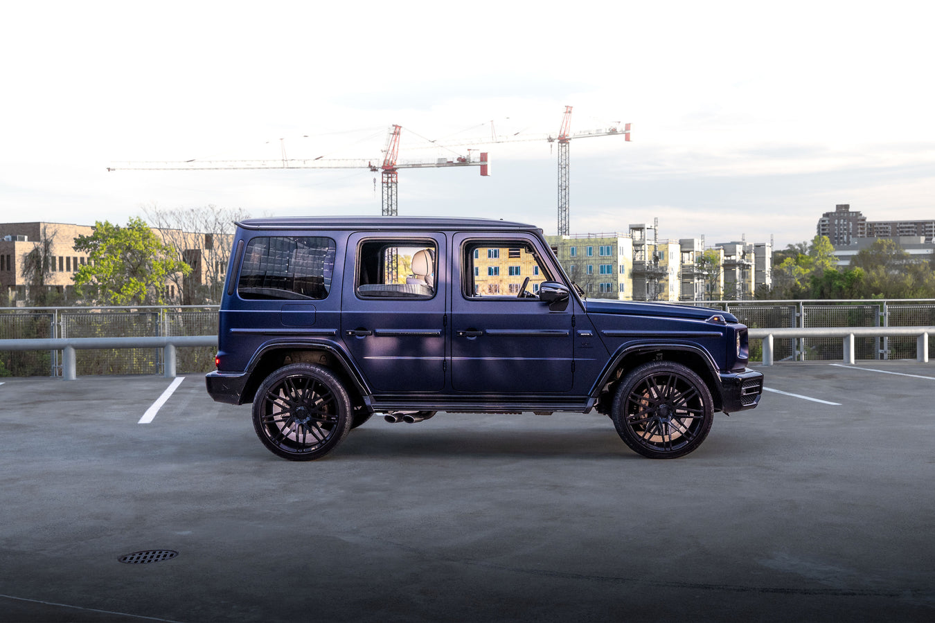 Mercedes-Benz G63 AMG - Cavansite Blue Metallic on Designo Platinum Grey & White