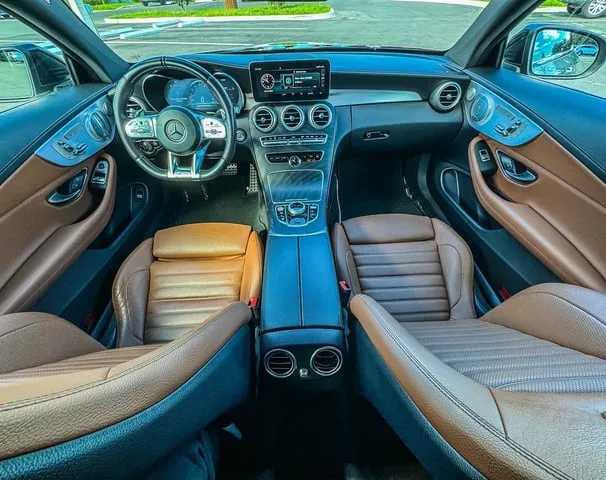 Mercedes Benz C43 AMG - Mojave Silver on Saddle Brown & Black