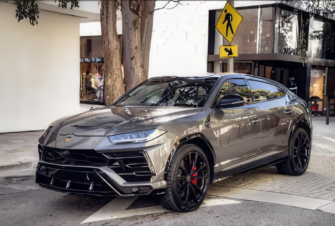 Lamborghini Urus – Grigio Titans on Rosso Alala & Nero Ade (Warm Metallic Gray on Red & Black)
