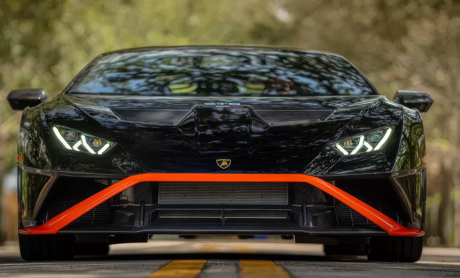 Lamborghini Huracán STO —Nero Noctis on Nero & Arancio (Gloss Black on Black & Orange)