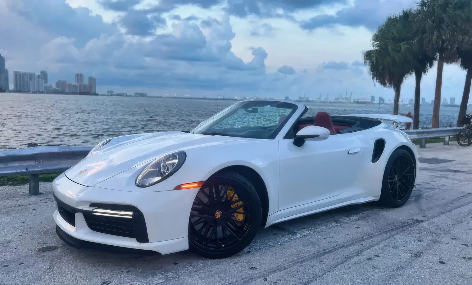 Porsche 911 Turbo S – Carrara White Metallic on Bordeaux Red