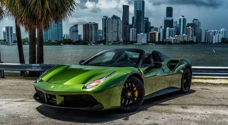 Ferrari 488 – Mamba Green on Black