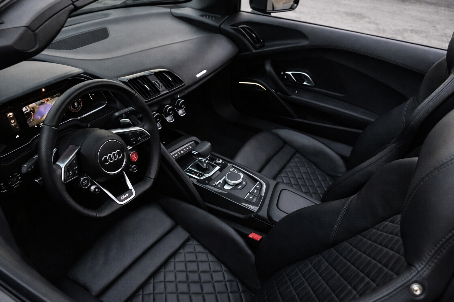 Audi R8 – Matte Satin Grey on Black