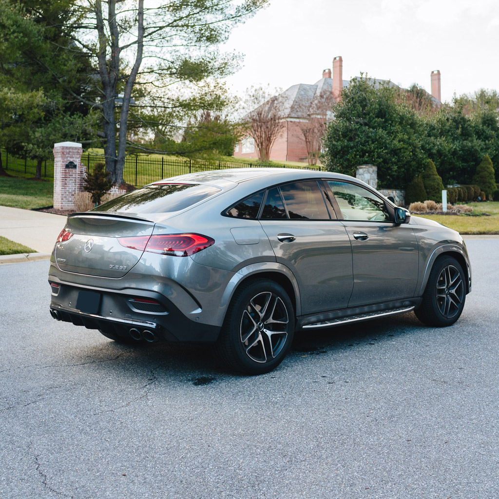 Mercedes-AMG GLE 53 Coupe — Selenite Grey Metallic on Black & Classic Red