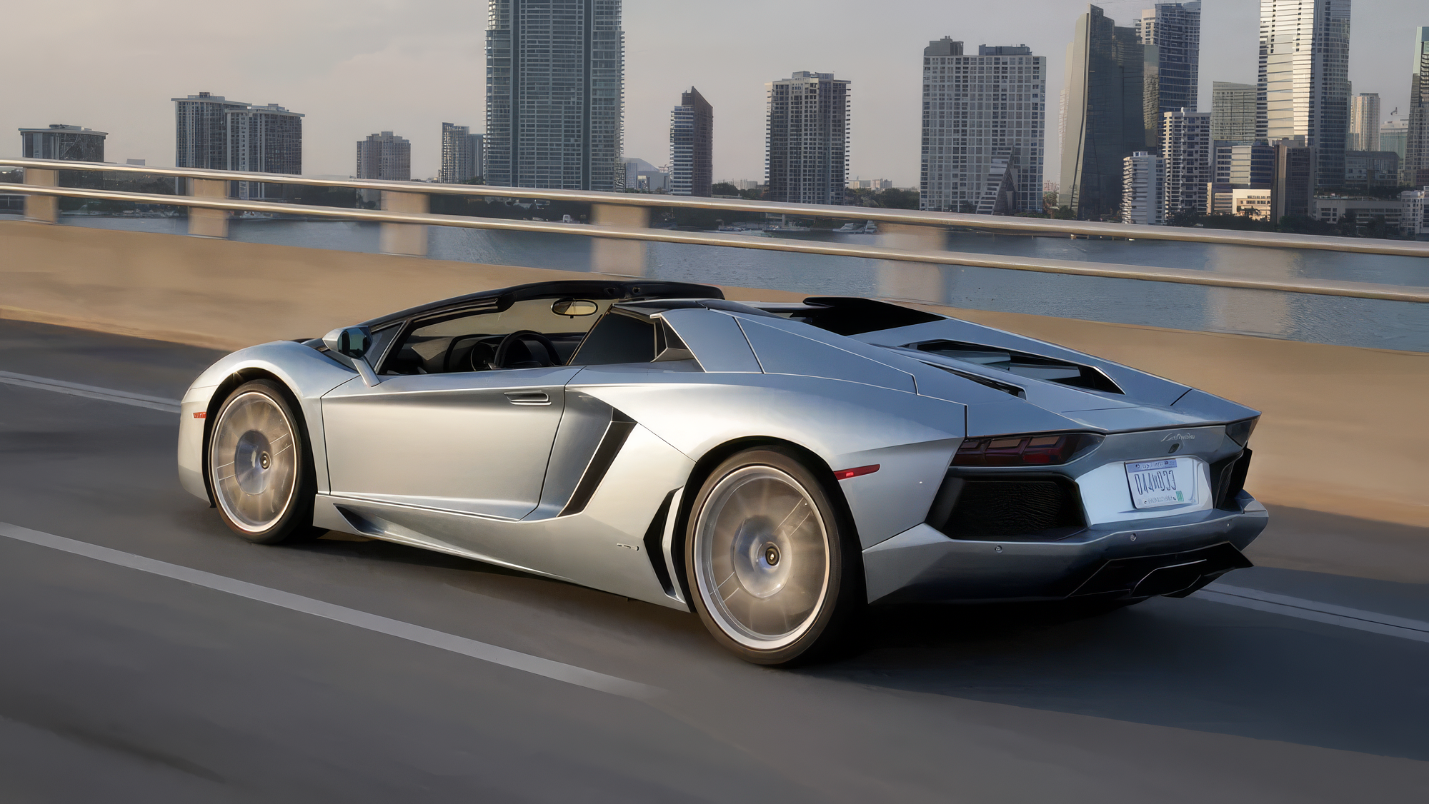 Lamborghini Aventador LP700-4 Roadster - Grigio Estoque on Nero Ade & Sabbia (Cool Light Metallic Grey on Black & Tan)