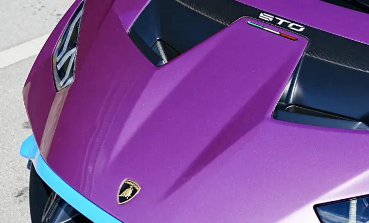 Lamborghini Huracán STO — Purple & Blue on Black