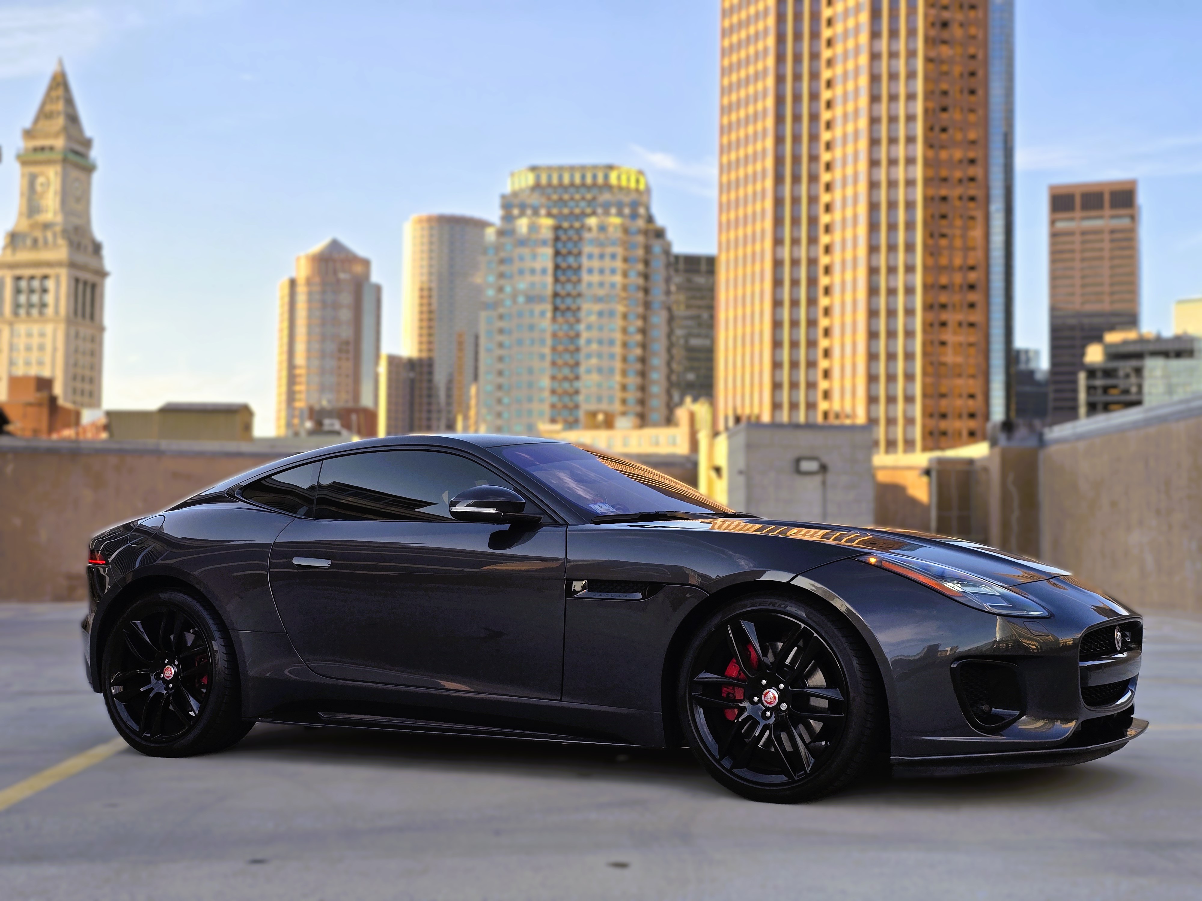 Jaguar F-Type Coupe - Dark Metallic Gray on Black