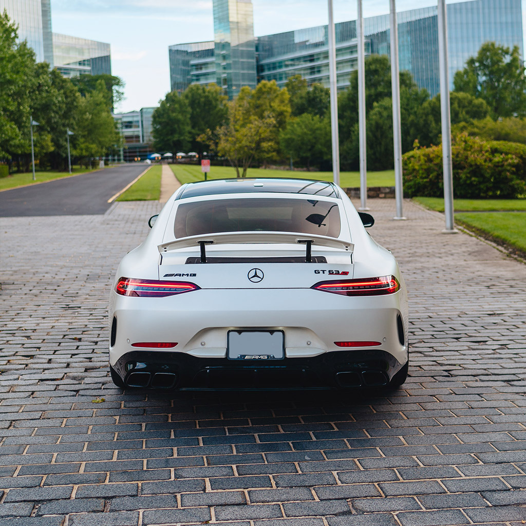 Mercedes-AMG GT 63 S 4MATIC+ 4-Door Coupe — Polar White on Red Pepper & Black