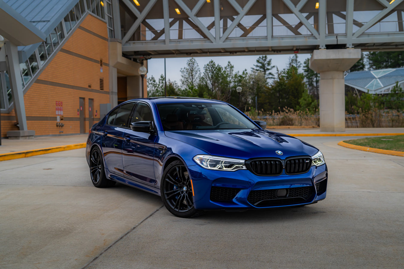 BMW M5 Competition - Marina Blue on Peanut Butter