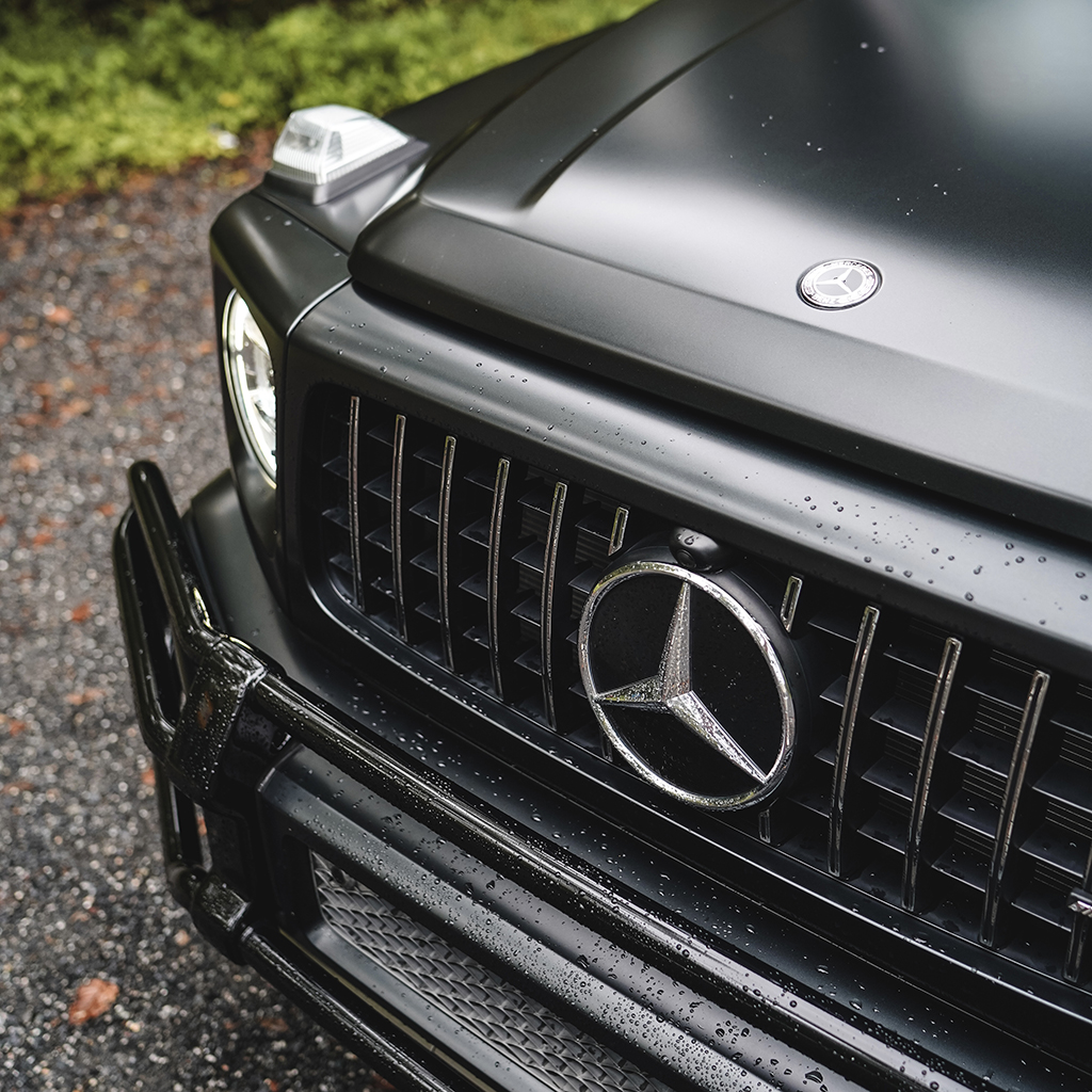 Mercedes-AMG G63 — Designo Night Black Magno on Bengal Red & Black
